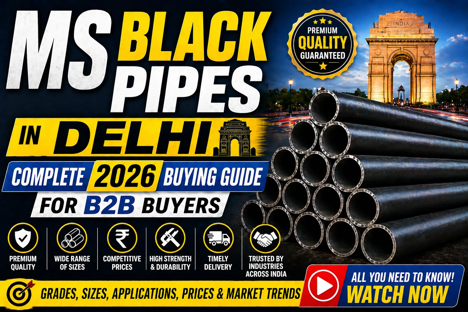 MS Black Pipes in Delhi – Price, Dealers 